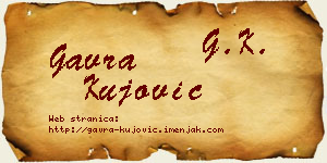 Gavra Kujović vizit kartica